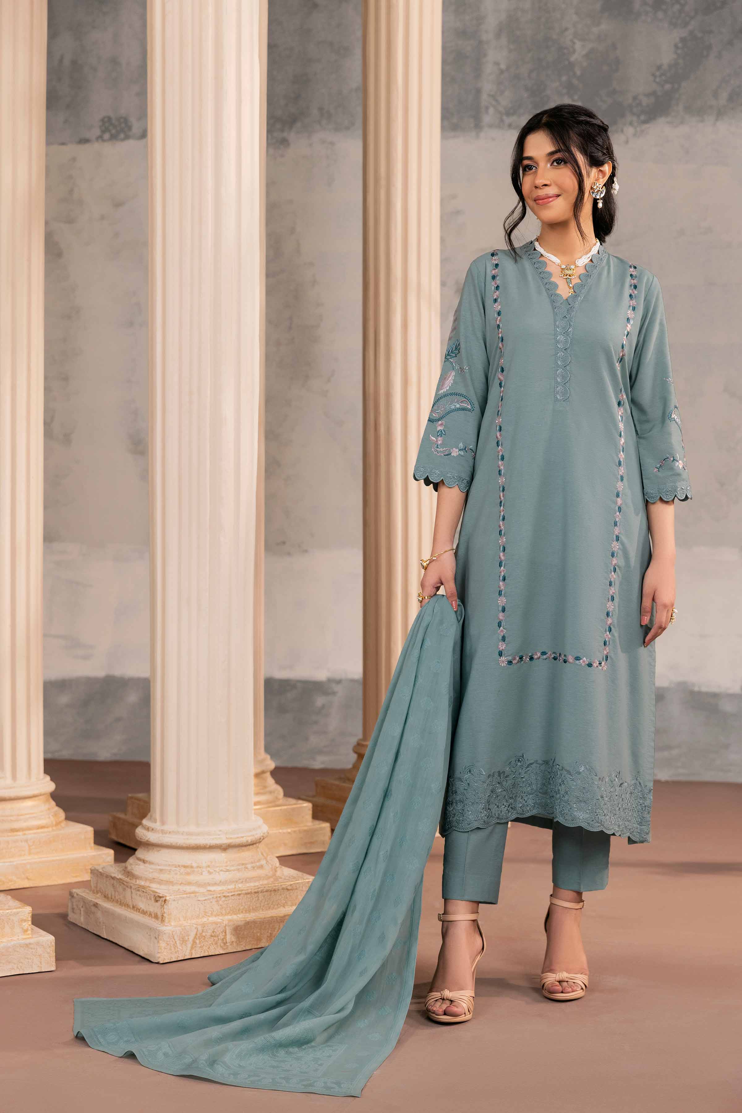 Nishat Linen Embroidered Suit 42318557 Winter 3 Pcs Collection Online Shopping