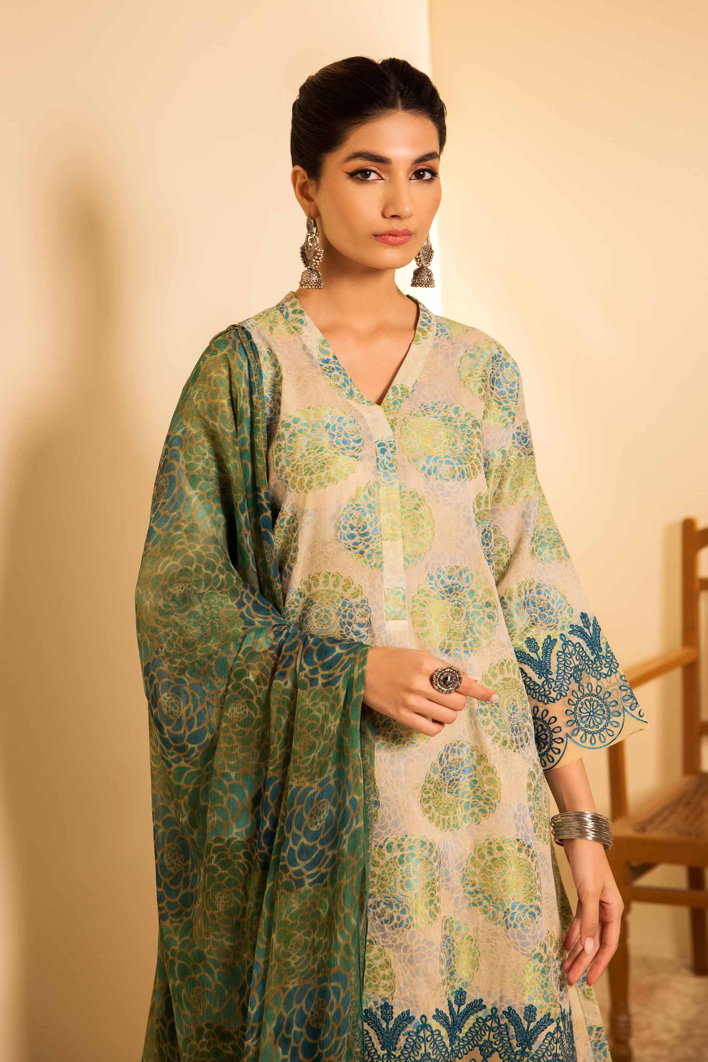 Nishat Linen 3 Piece Digital Printed Jacquard Embroidered Suit 42401019 Freedom To Buy Online Shopping