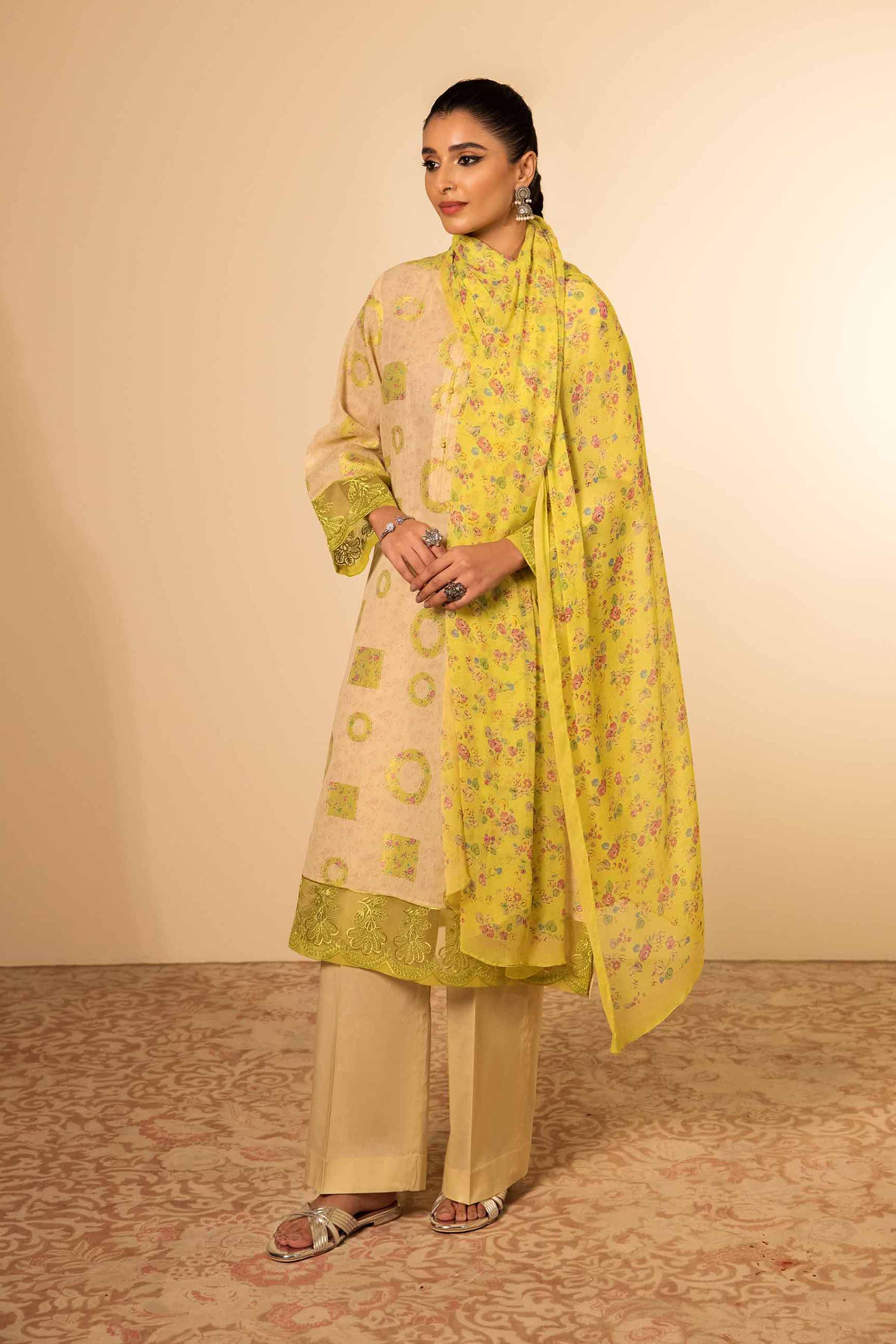 Nishat Linen 3 Piece Digital Printed Jacquard Embroidered Suit 42401020 Freedom To Buy Online Shopping