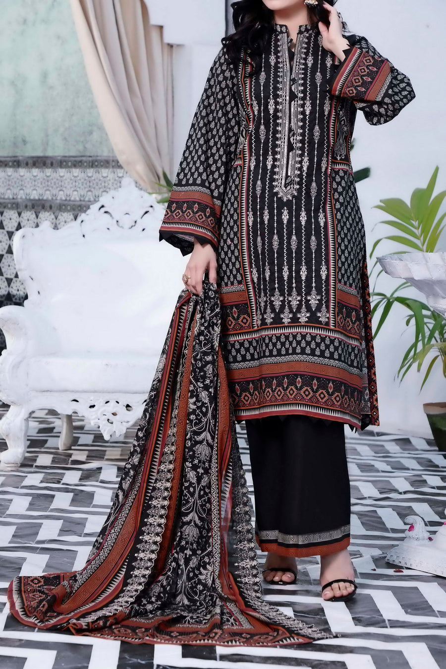 VS  D-76 Misri Embroidered Lawn 2022 Online Shopping