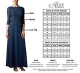 Alex Evenings Women's Slimming Short Sheath 3/4 Sleeve Dress with Surplus Neckline