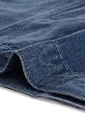 Women's Casual Button Down Turndown Collar Basic Washed Jean Denim Jacket | Original Brand