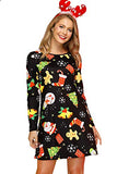 Women Christmas Long Sleeve Funny Party Dress
