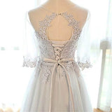 Women's A-line Tull applique Princess Evening Dress
