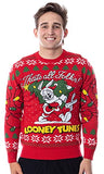 Bioworld Looney Tunes Bugs Bunny That's All Folks Pullover Ugly Christmas Sweater