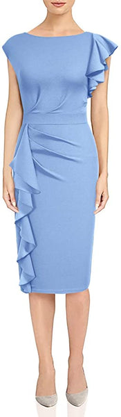 AISIZE Women's Pinup Vintage Ruffle Sleeves Cocktail