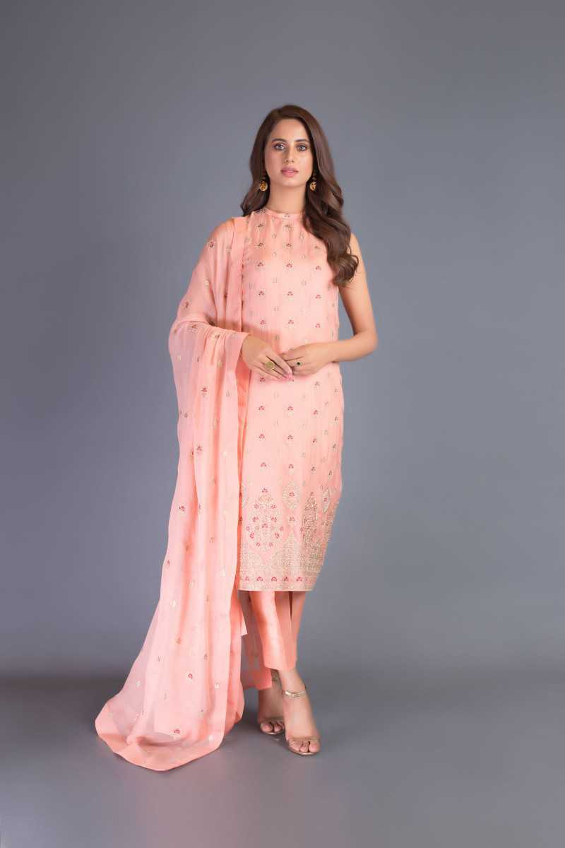 Bareeze Gold Fusion Ch3239 Pink Collection 2021