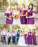 Miao Duo Women's Long Off Shoulder Chiffon Wedding Bridesmaid Dresses MD1201