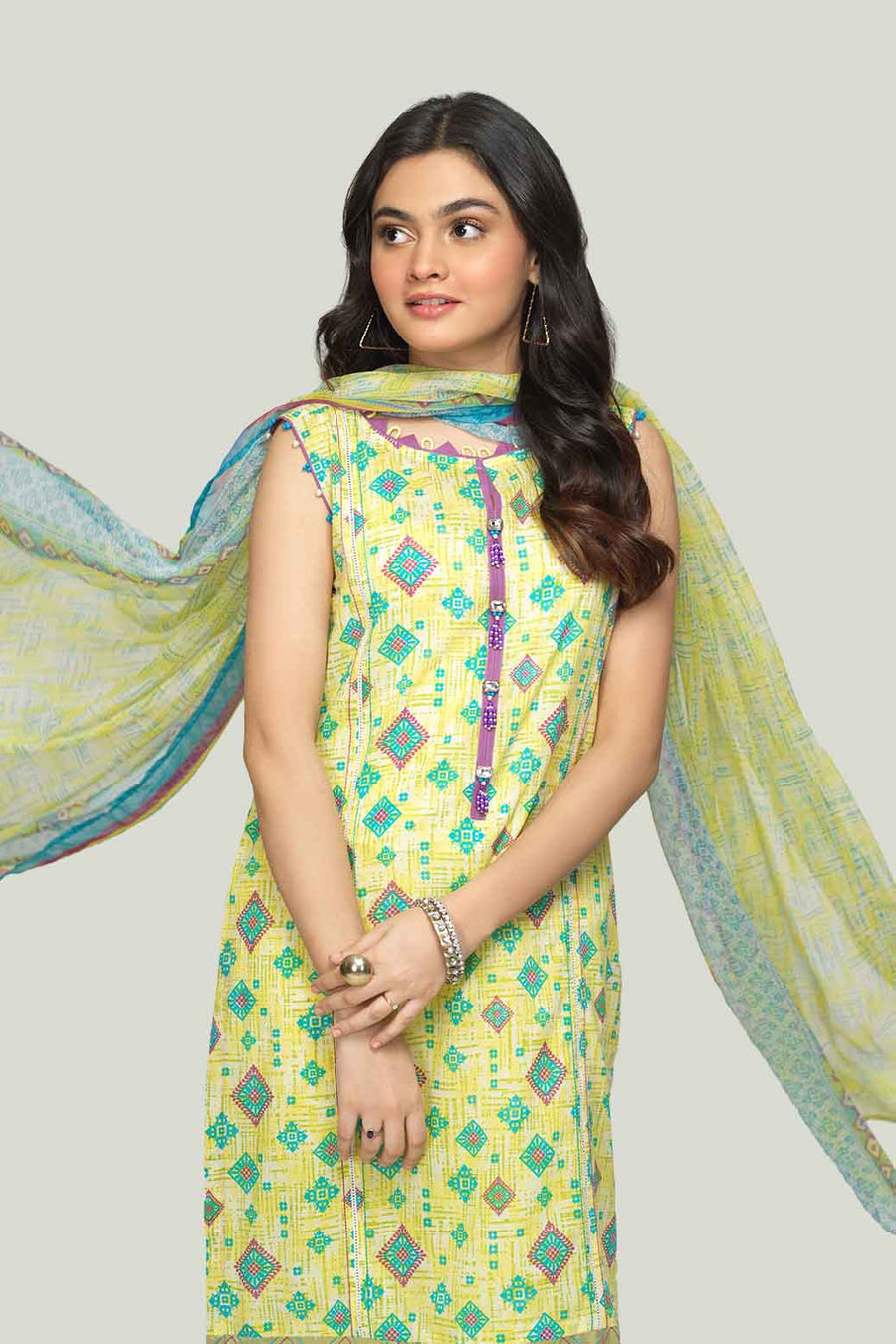 Bonanza Satrangi Northern Lights 6as213p08 Summer Collection 2022 Online Shopping