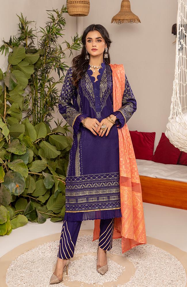 MCBE 21-6C Al Zohaib Moonsoon Cambric Banarsi 2021