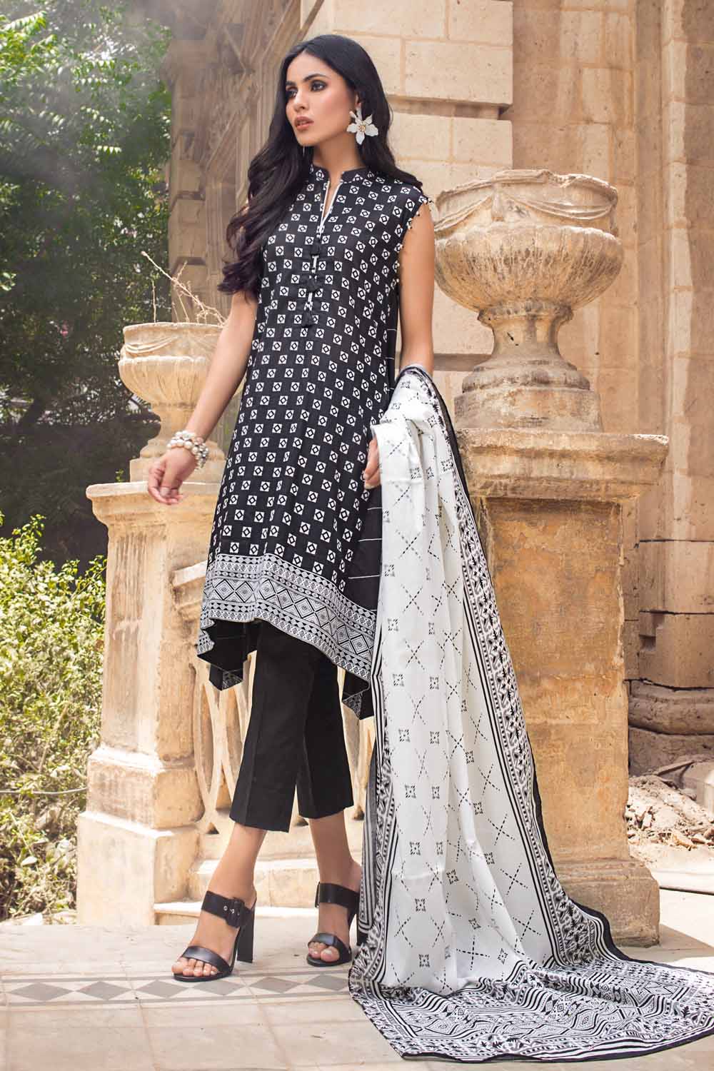 Gul Ahmed BT-12007 Black and White 2021