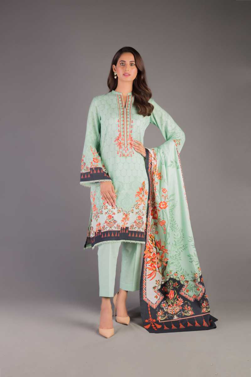 Bareeze Printed Pr46 Dark Green Collection 2021