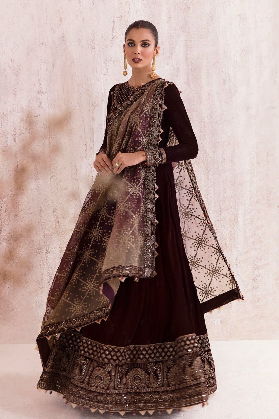 Jazmin Mirk Velvet Shawl Collection 2022 Online Shopping