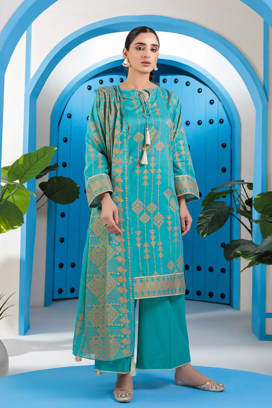 Bonanza Satrangi Agsr223p02 Teal Eid Prints 2022 Online Shopping