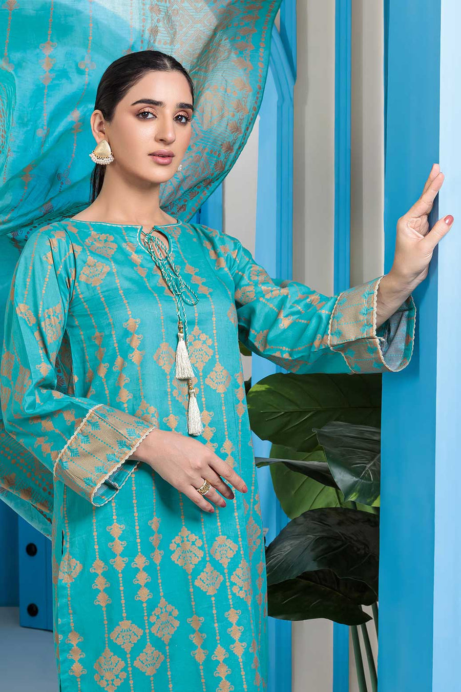 Bonanza Satrangi Agsr223p02 Teal Eid Prints 2022 Online Shopping
