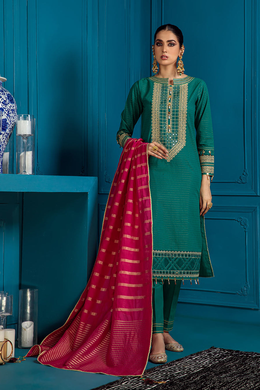 Bonanza ARNS223p10 Teal Summer Ronaq Collection 2022 Online Shopping