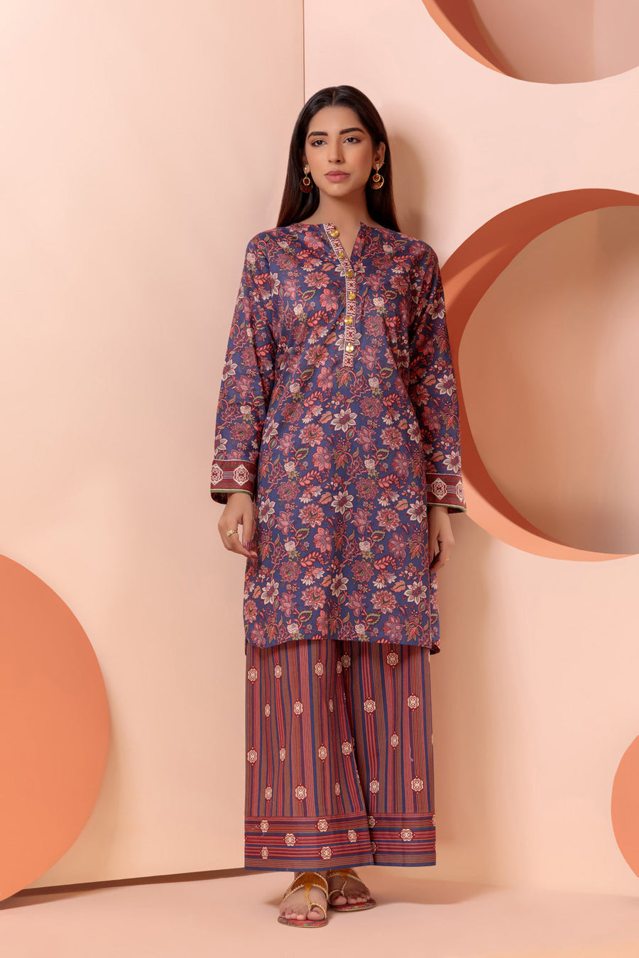 Bonanza Satrangi Blue Lawn Suit Ask222p17 Eid Pret 2022 Online Shopping
