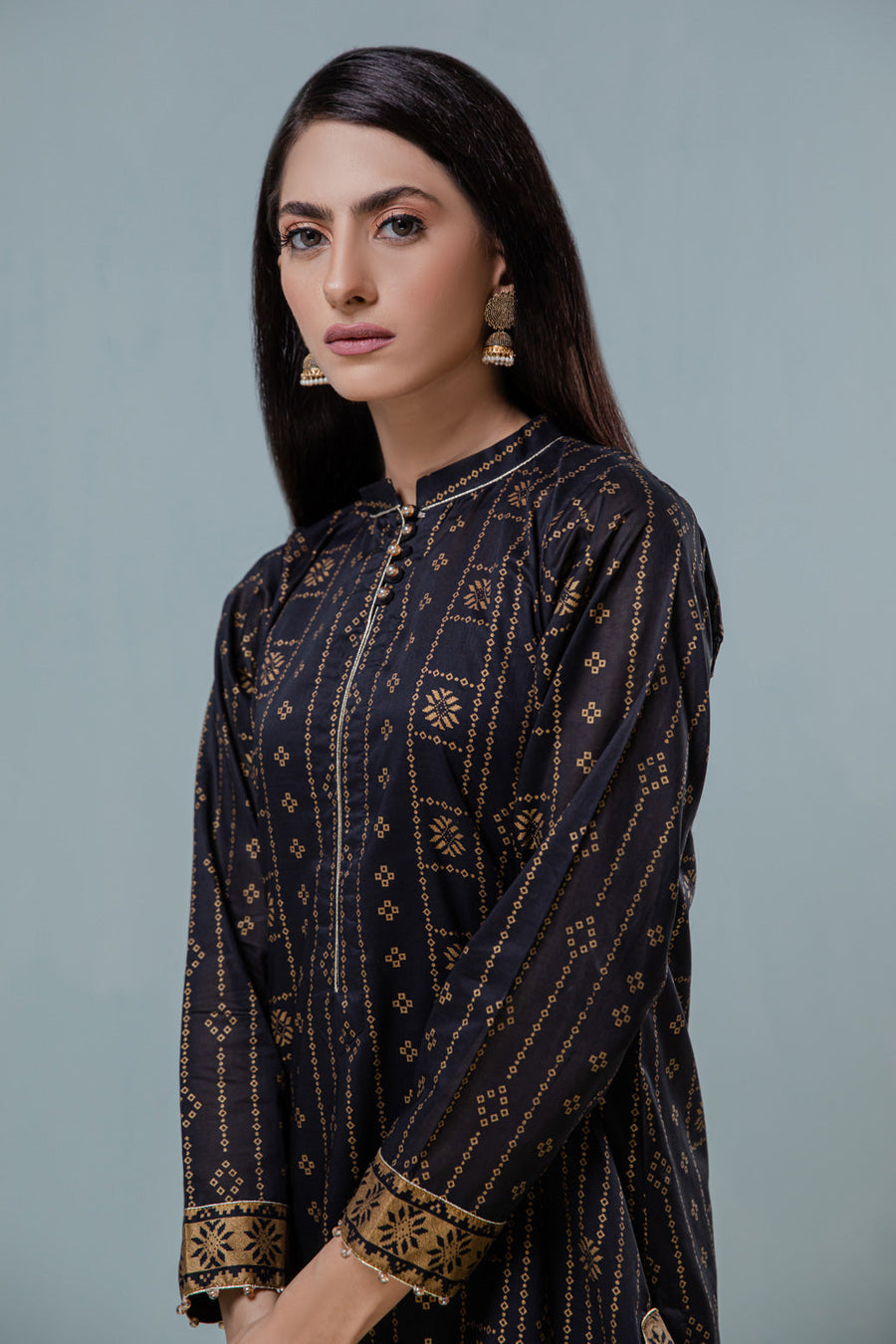 Bonanza Satrangi Black Lawn Suit Ask222p20 Eid Pret 2022 Online Shopping