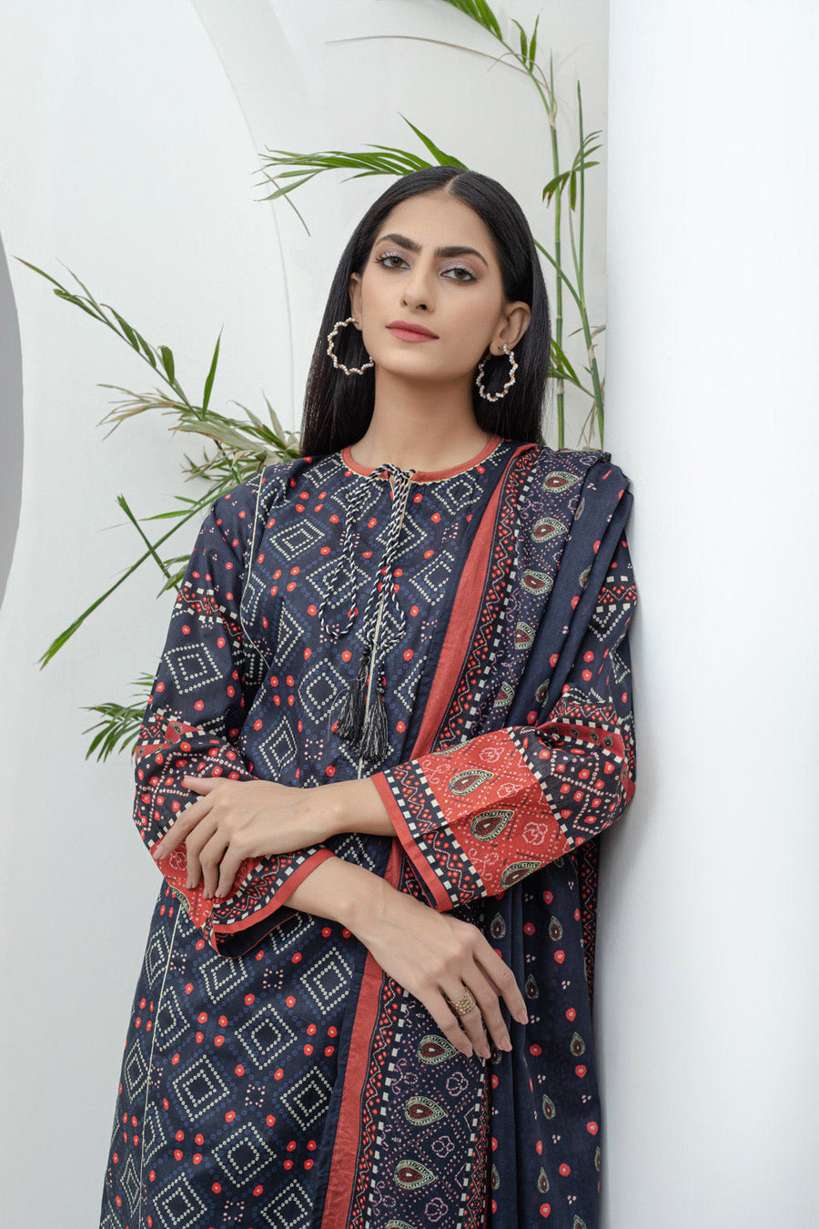 Bonanza Satrangi Black Lawn Suit Ask223p11 Eid Pret 2022 Online Shopping