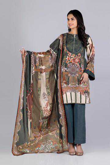 Bonanza Satrangi ASO213P13 D Gray Summer Collection 2021