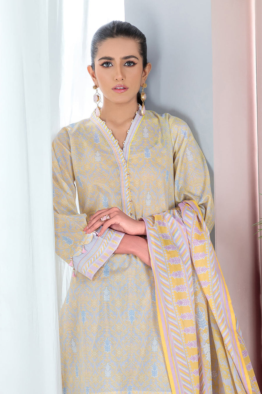 Bonanza Satrangi Aso223p42 Yellow Eid Prints 2022 Online Shopping