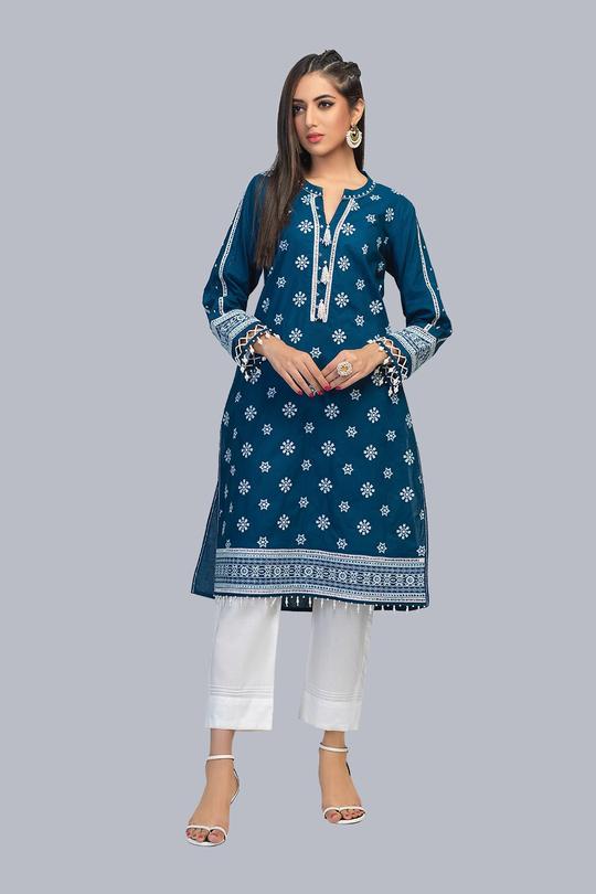 Bonanza Satrangi Asr211p02 Blue Eid Collection 2021