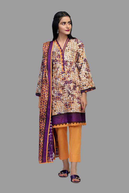 Royal Daffodil B - 3 Pc Bonanza Satrangi Summer Volume 2 2021