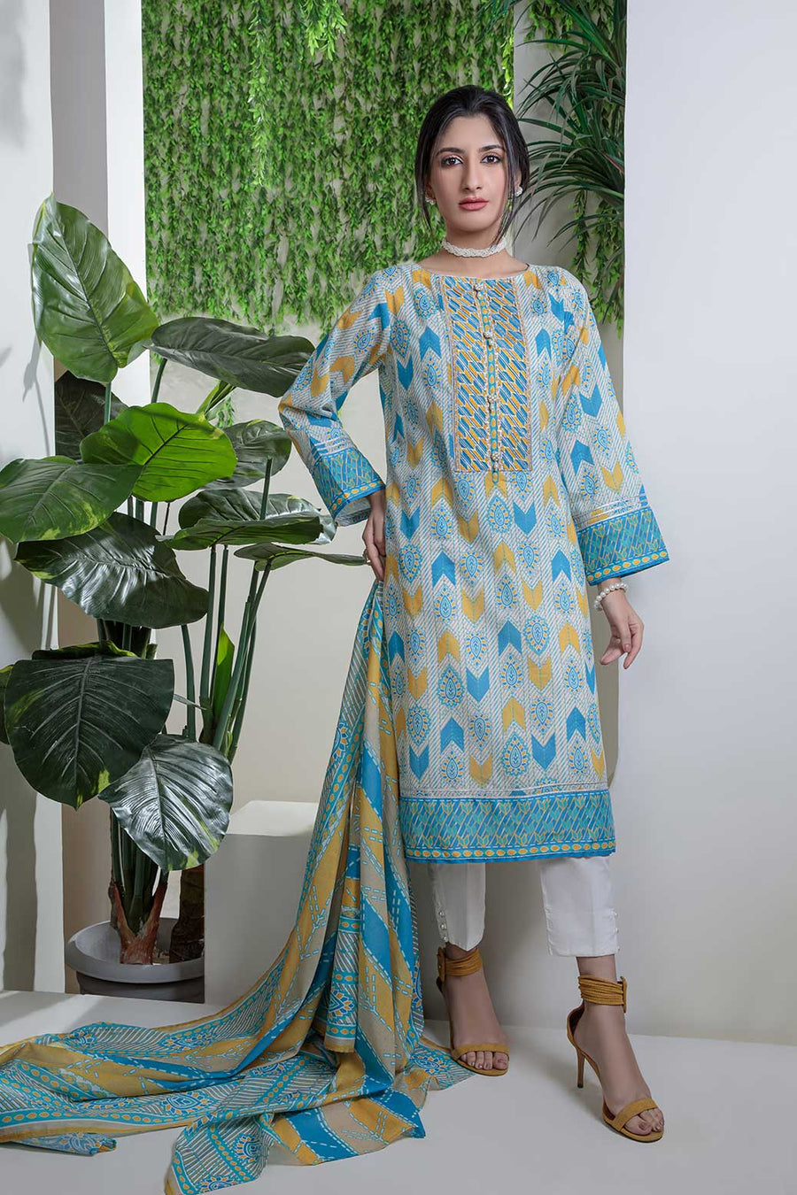 Bonanza Satrangi Ast222p06 Blue Eid Prints 2022 Online Shopping