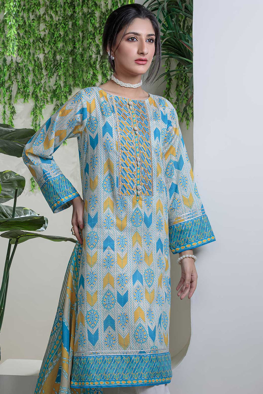 Bonanza Satrangi Ast222p06 Blue Eid Prints 2022 Online Shopping