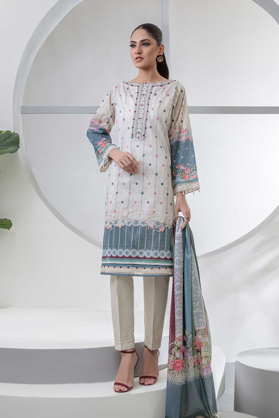 Bonanza Satrangi Ast222p09 Gray Eid Prints 2022 Online Shopping