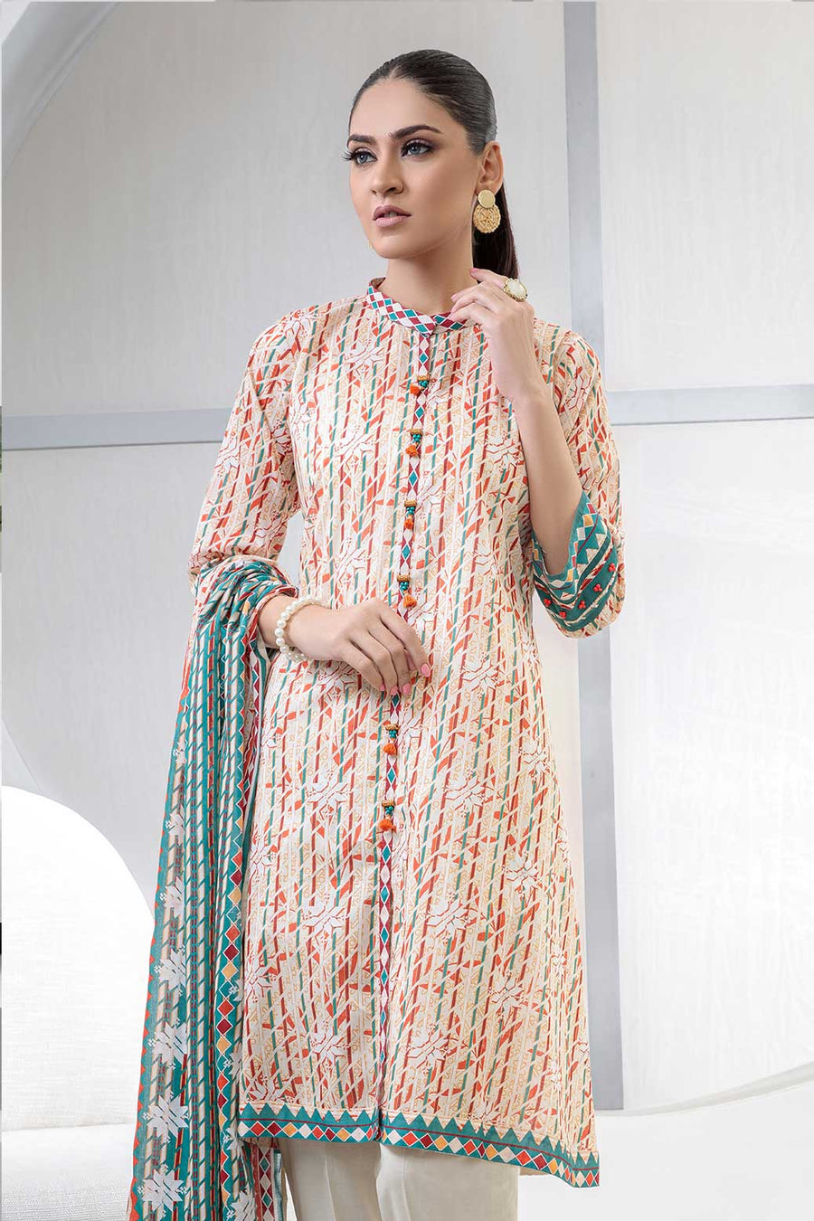 Bonanza Satrangi Ast223p05 Teal Eid Prints 2022 Online Shopping