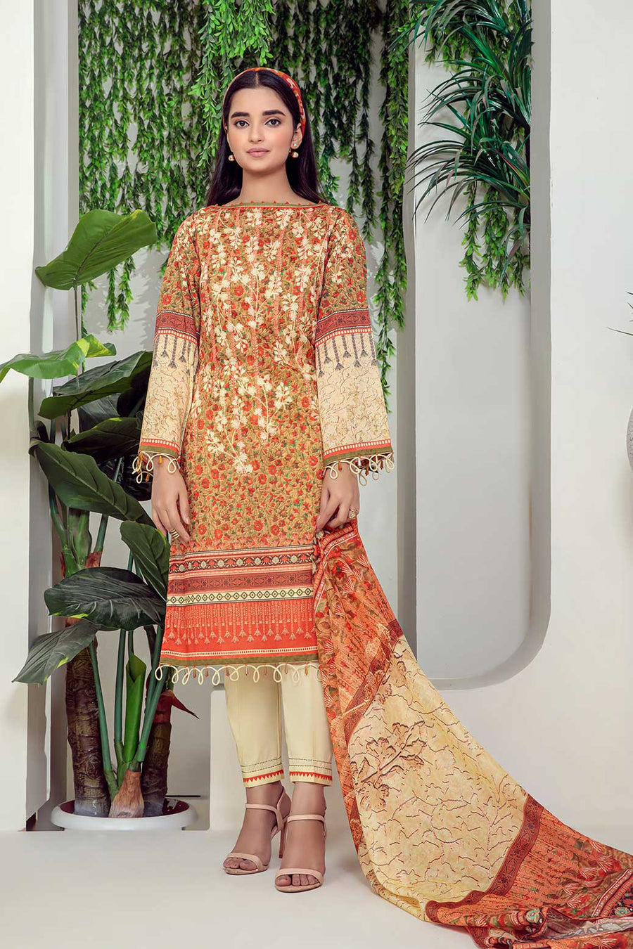 Bonanza Satrangi Oriental Orange Ast223p25 Summer Collection 2022 Online Shopping