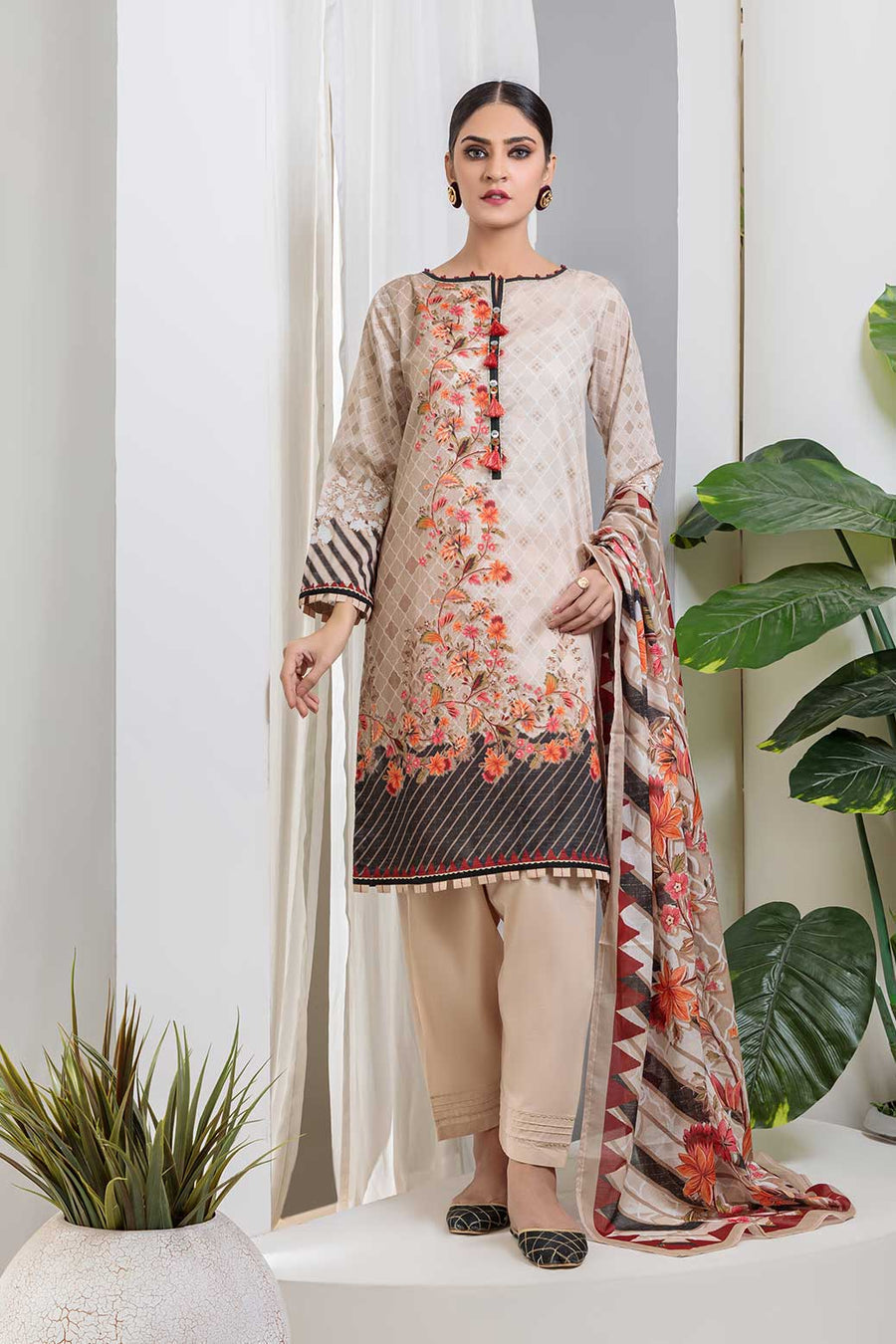 Bonanza Satrangi Ast223p35a Gray Eid Prints 2022 Online Shopping