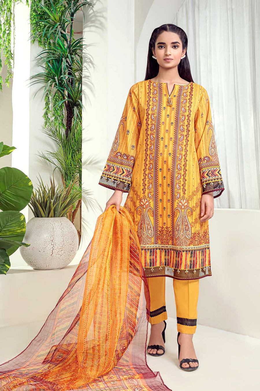 Bonanza Satrangi Citrine A Ast223p46a Summer Collection 2022 Online Shopping