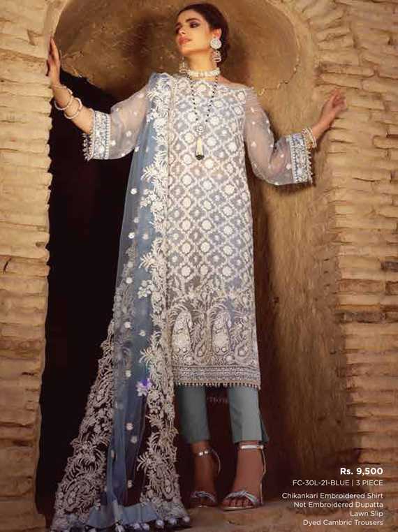 FC-30L-21-BLUE Alkaram Festive Collection 2021