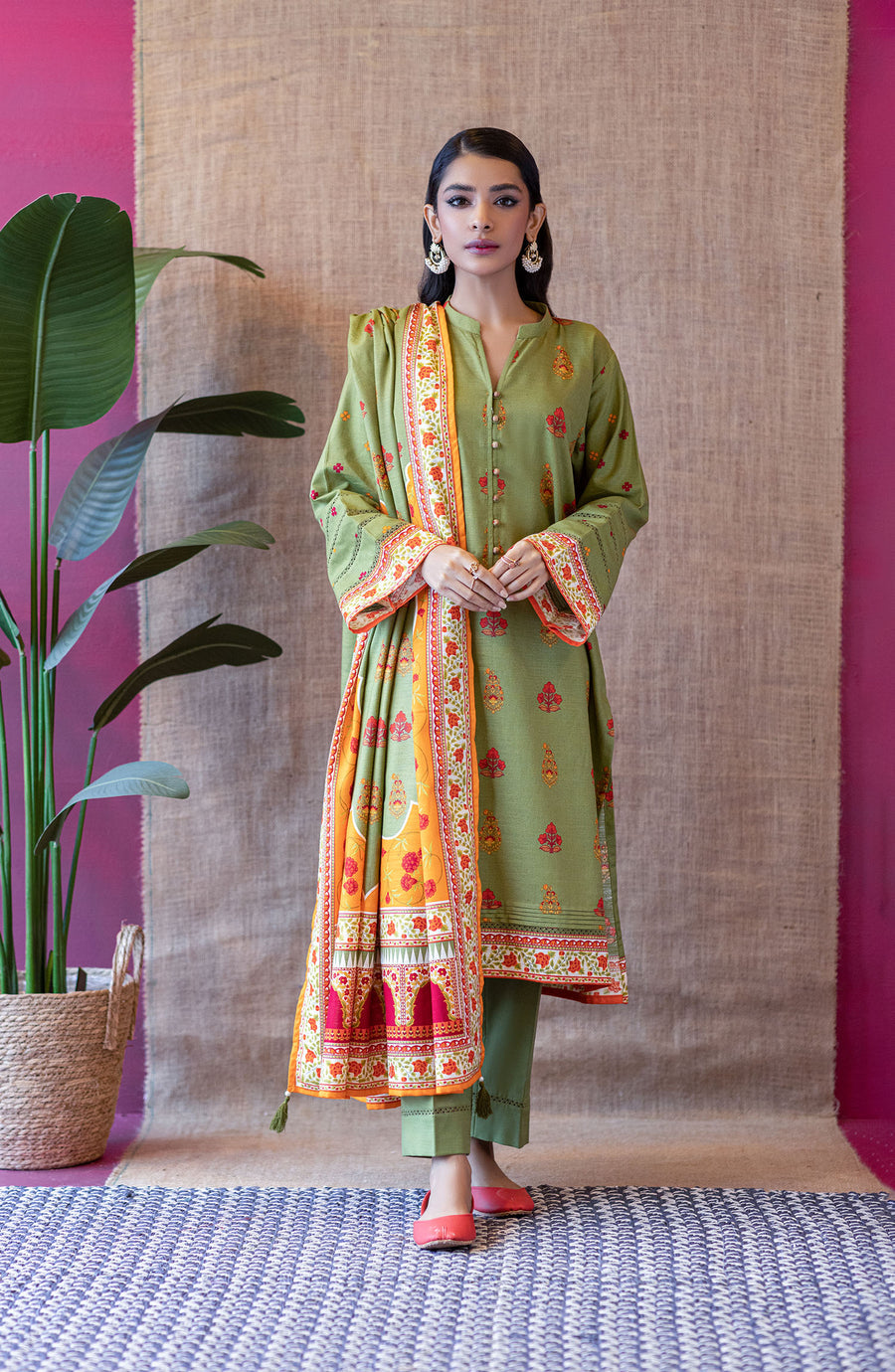 Orient OTL 22 146 Green Khaddar Myreen Winter Collection 2022 Online Shopping