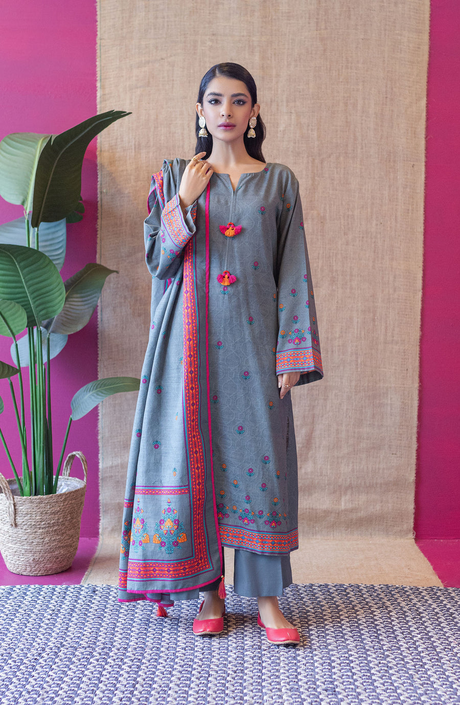 Orient OTL 22 144 Grey Khaddar Myreen Winter Collection 2022 Online Shopping