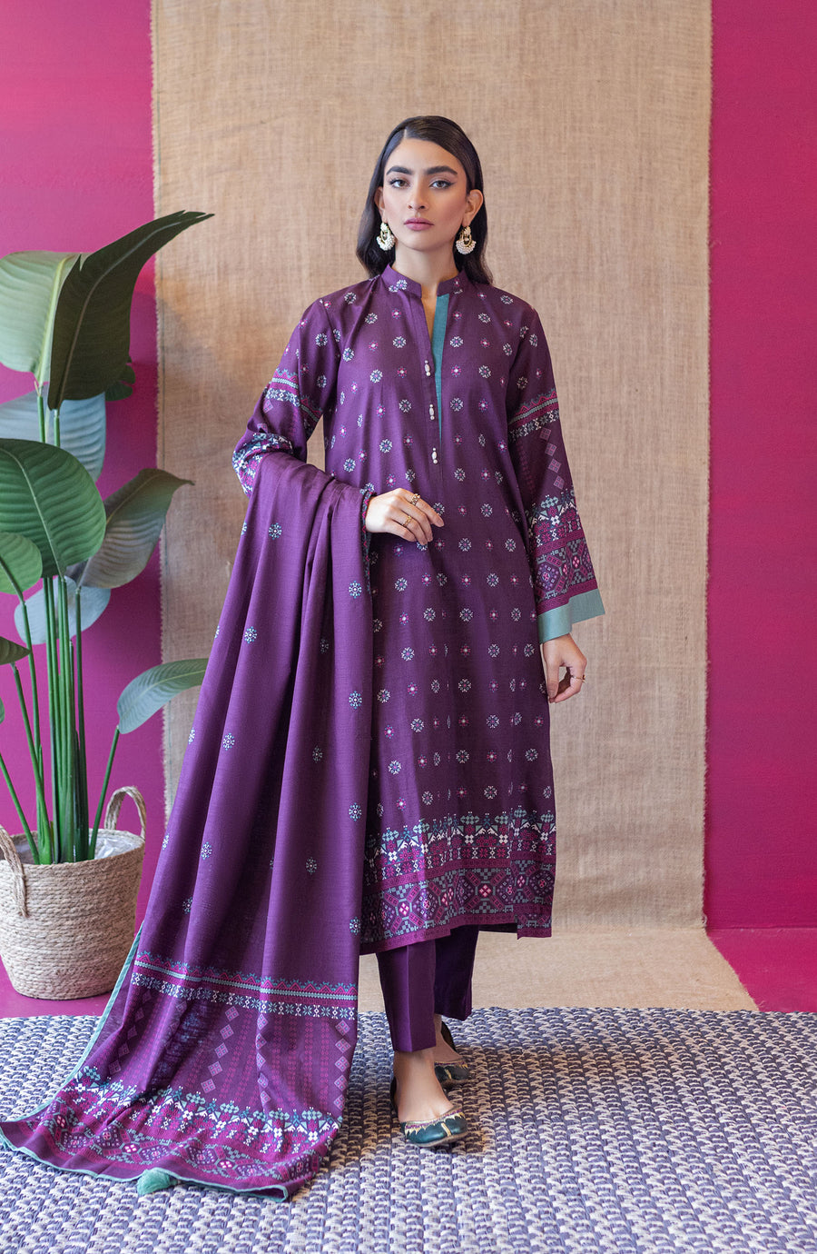 Orient OTL 22 147 Purple Khaddar Myreen Winter Collection 2022 Online Shopping
