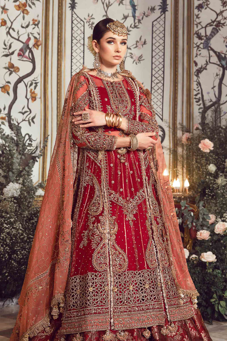 Maria B Maroon BD-2708 Wedding Collection Online Shopping
