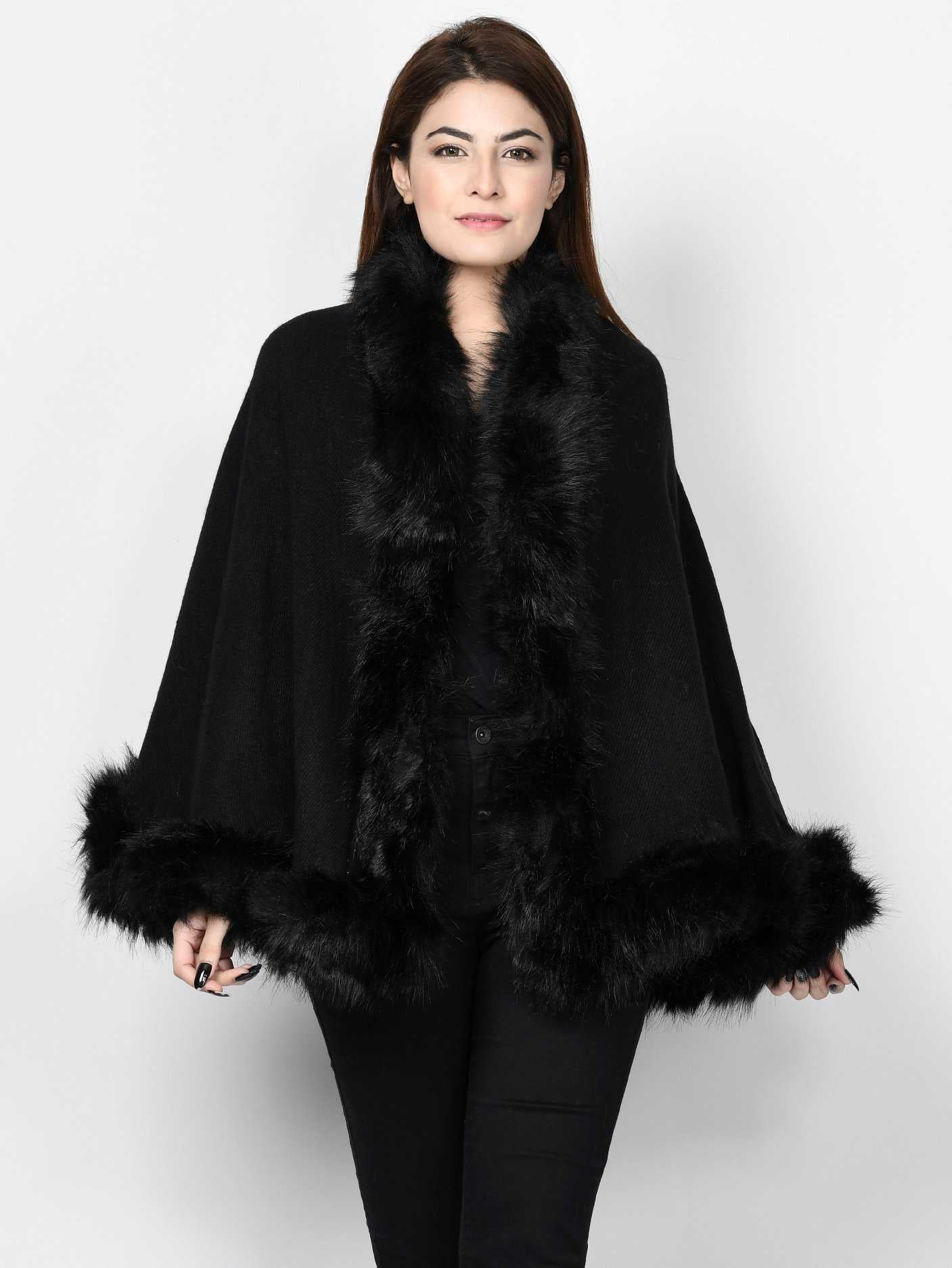 Limelight Fur Cape Shawl CPS85-FRE-BLK 2019 | Limelight Sale 2020
