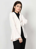 Limelight Ruffle Sleeved Coat - Off White COT89-SML-OWH 2019 | Limelight Sale 2020