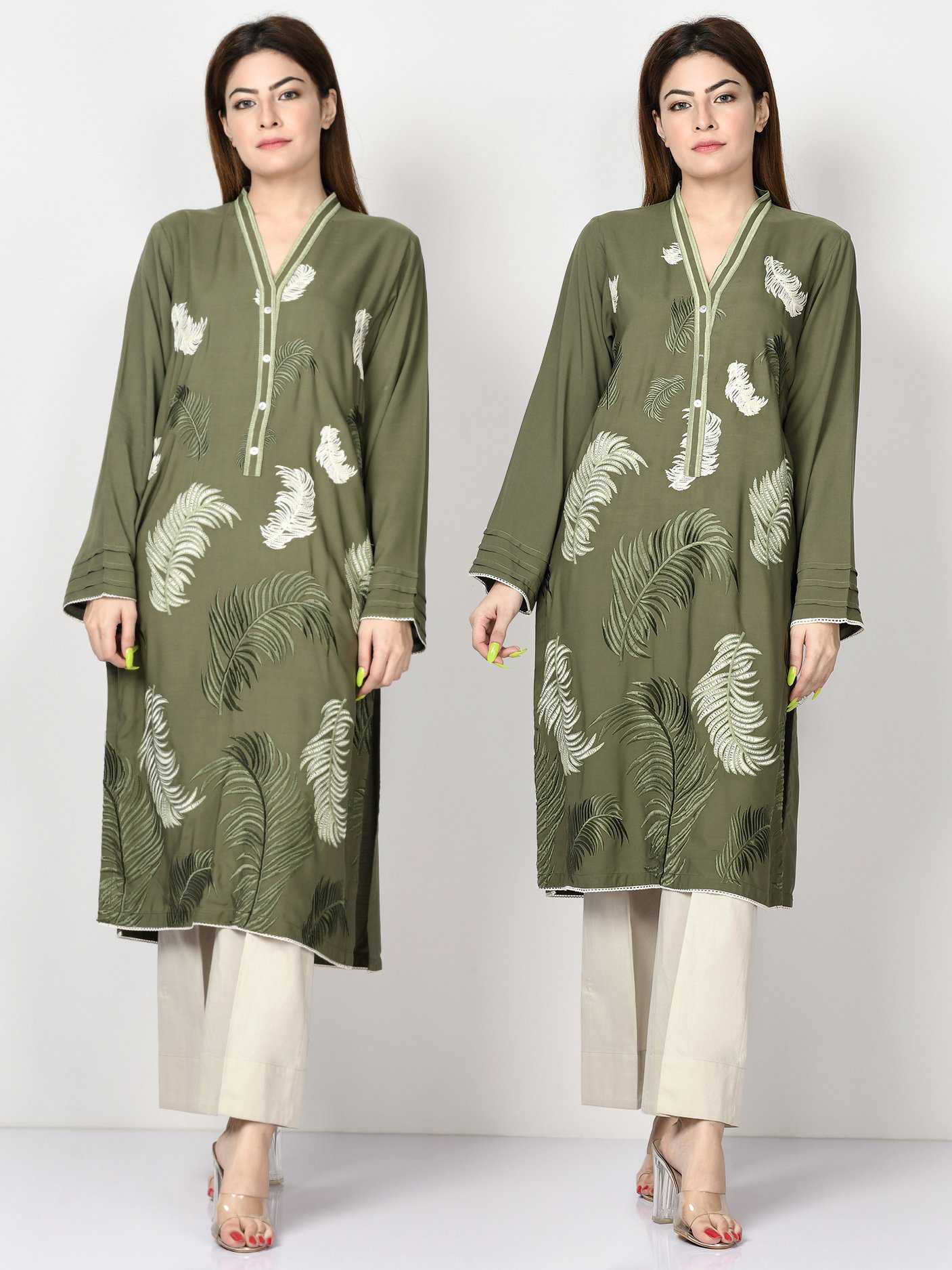 Limelight Embroidered Stone Shirt P3018-AGN 2019 | Limelight Sale 2020