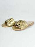 Limelight Studded Slides - Golden S0392-036-GLD 2019 | Limelight Sale 2020
