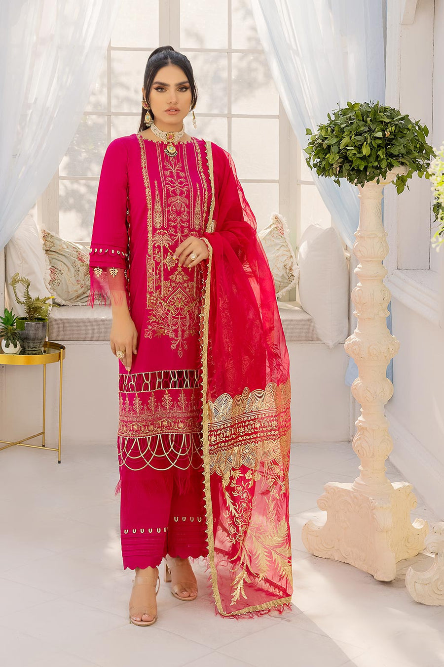 Bonanza Satrangi Pink (HV2C223P03)  Chamak Dhamak Cambric Collection 2022 Online Shopping