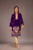 Adan Libas Pile Resham Velvet Kurti 2021