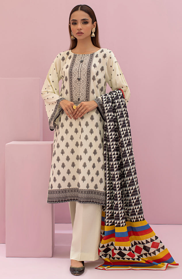 Orient OTL 22-111 Off-white Meher Printed Lawn 2022 Online Shopping
