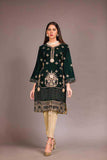 Adan Libas Palm Green Resham Velvet Kurti 2021