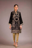 Adan Libas Cannon Black Resham Velvet Kurti 2021