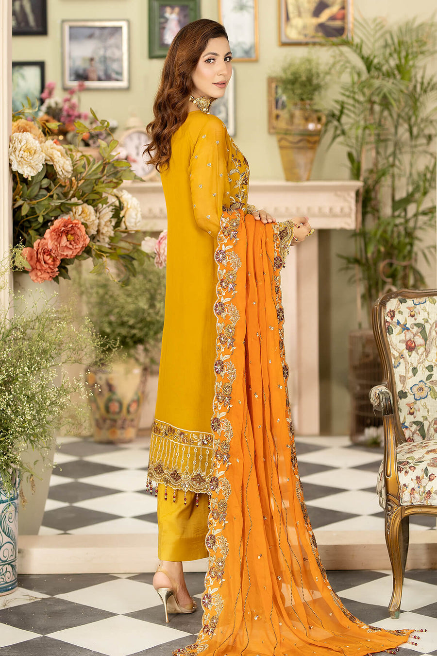 Imrozia M-42 Gull e Chandni Baagh Embroidered Chiffon Collection Online Shopping