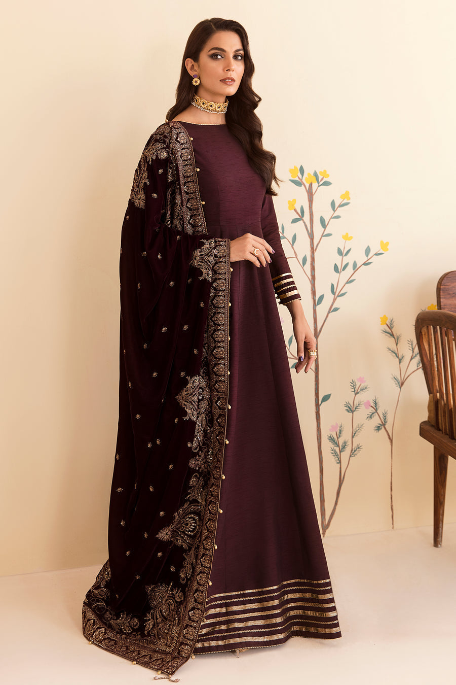 Jazmin Zartash Velvet Shawl Collection 2022 Online Shopping